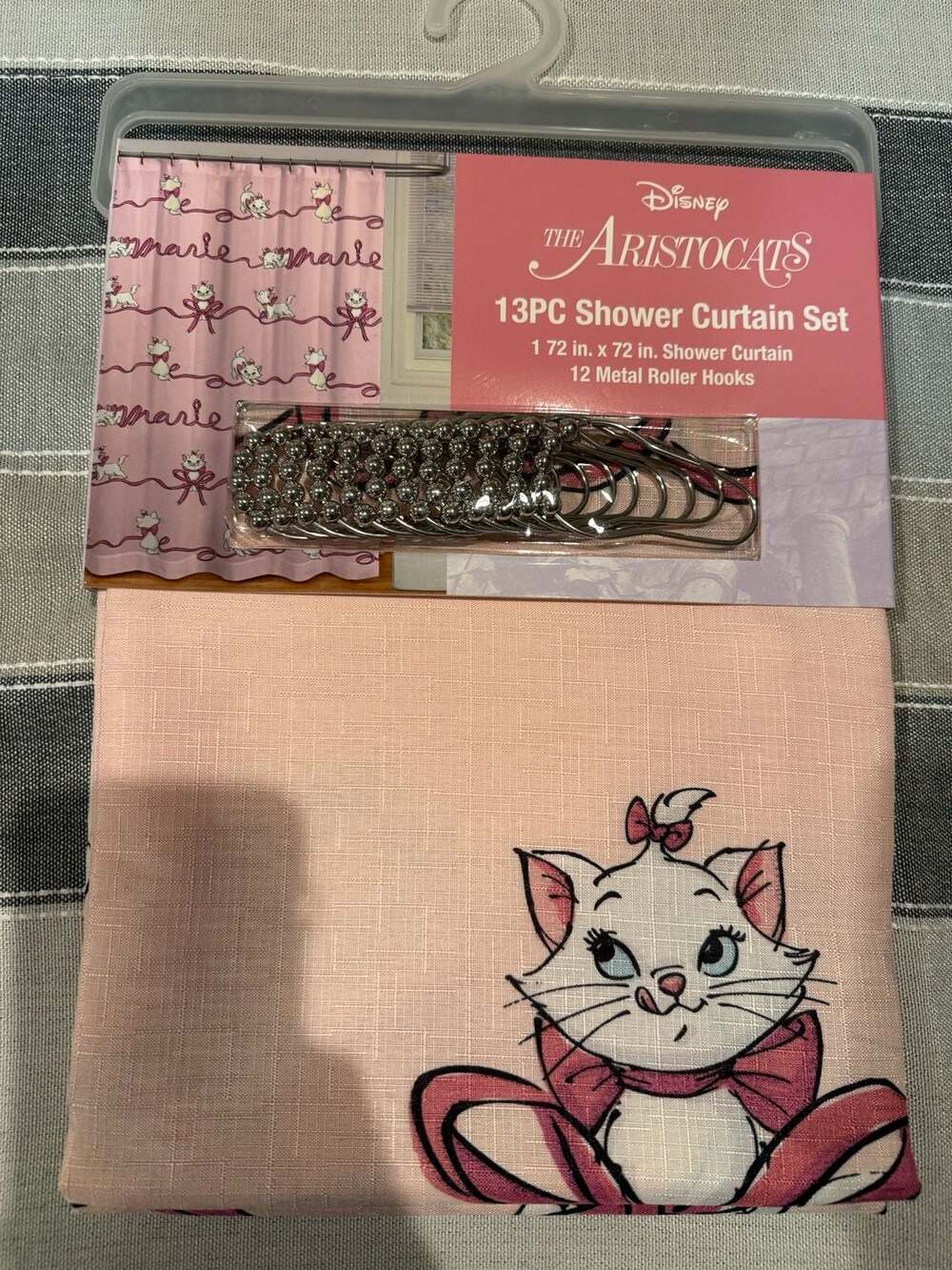 Disney The Aristocats Marie Shower Curtain Set 72 x 72